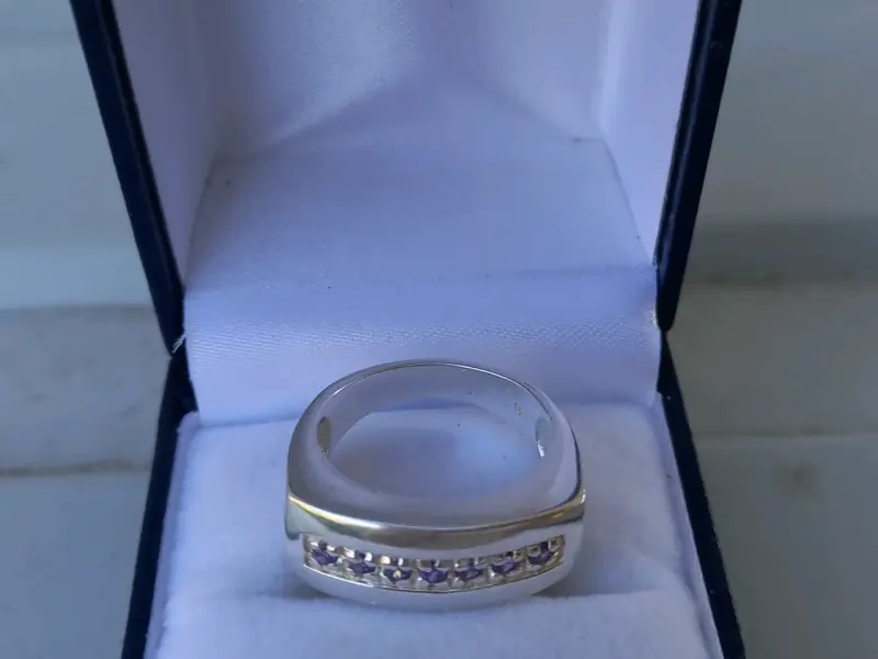 Anillo de plata con circonitas - 5