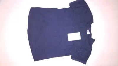 Polera azul con encaje Zara - miniatura 1