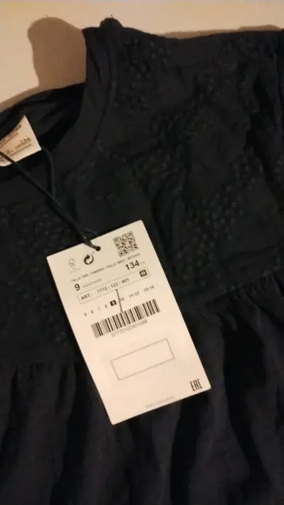 Polera azul con encaje Zara - miniatura 2