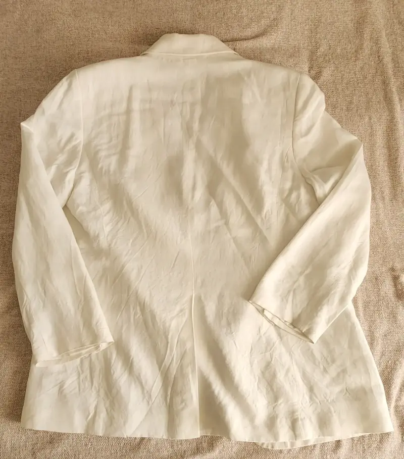 Blazer blanco elegante (estilo tela Lino) - 1