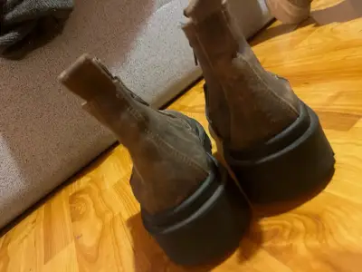 Botines de cuero café - miniatura 4
