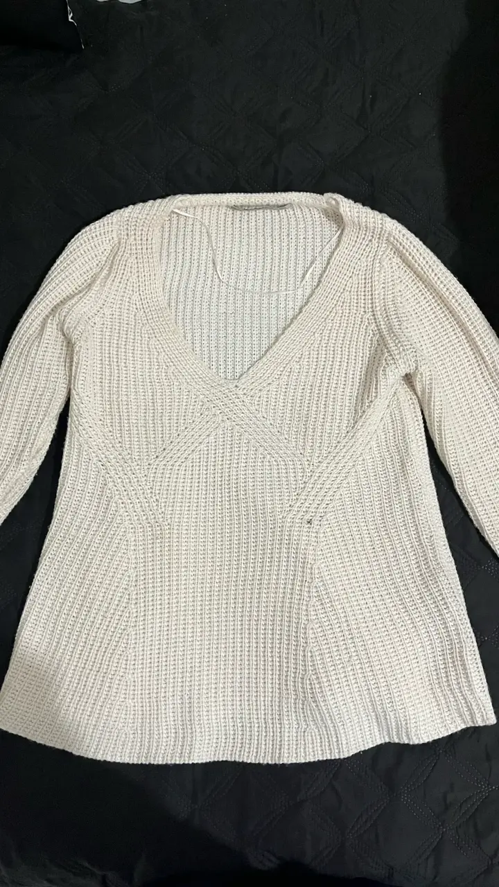 Suéter beige de punto