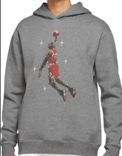 Polerón gris con diseño deportivo jordan original - miniatura 1