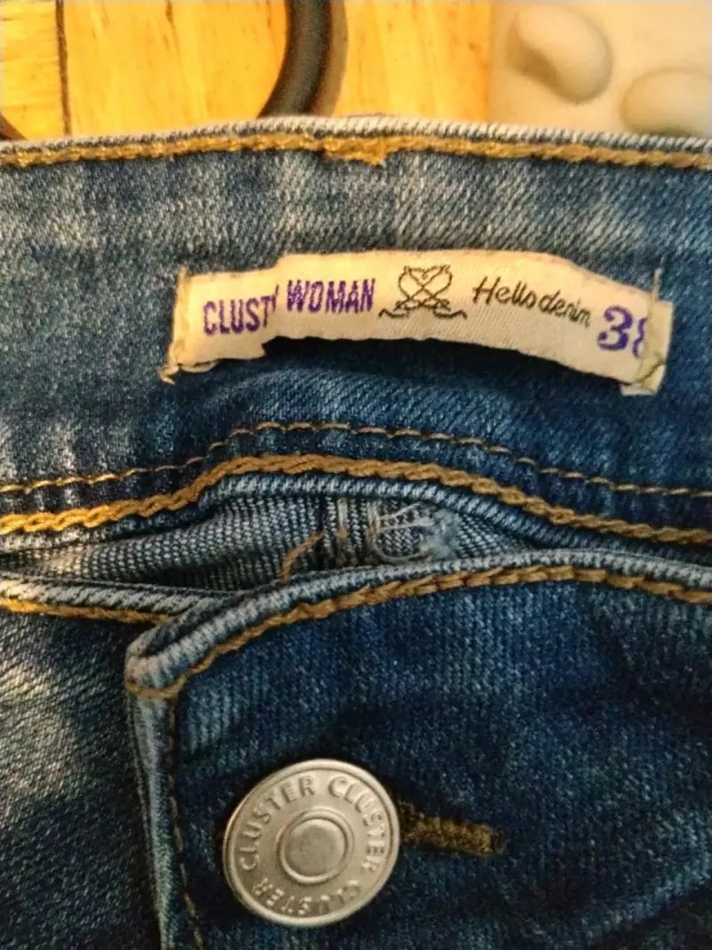 Pantalones cargo denim azul - 2