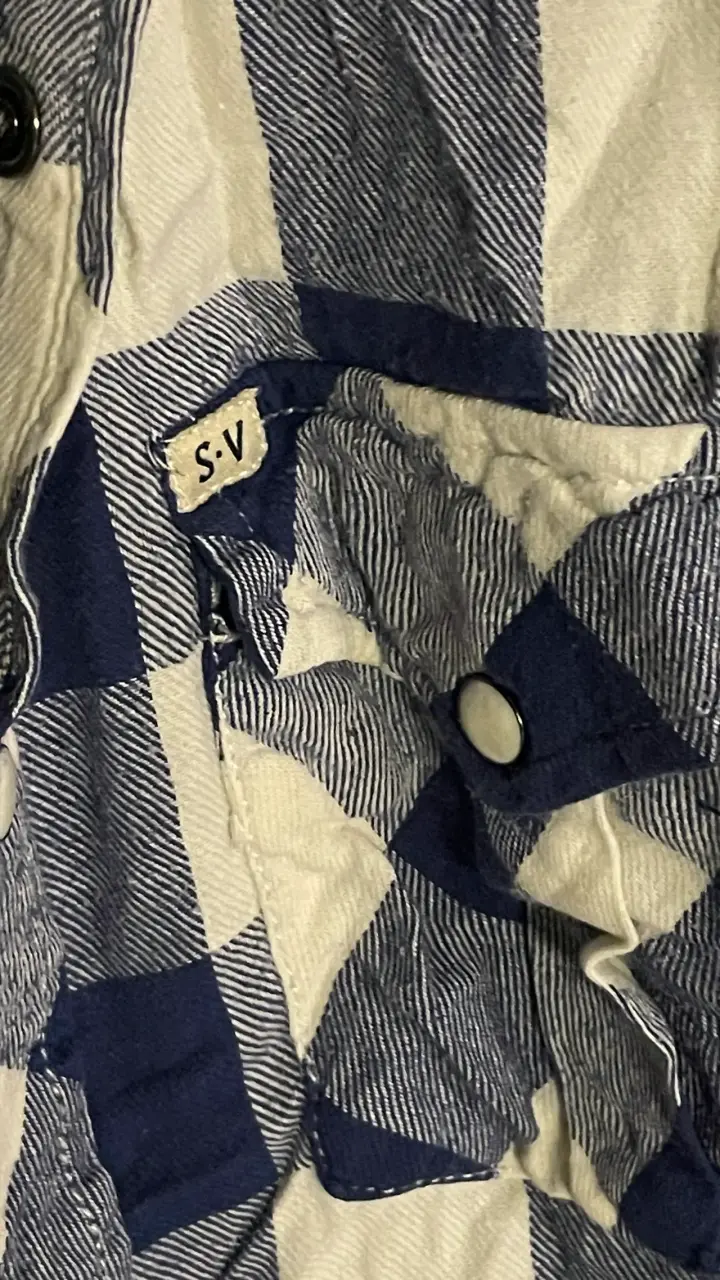 Camisa a cuadros azul y blanco - 3