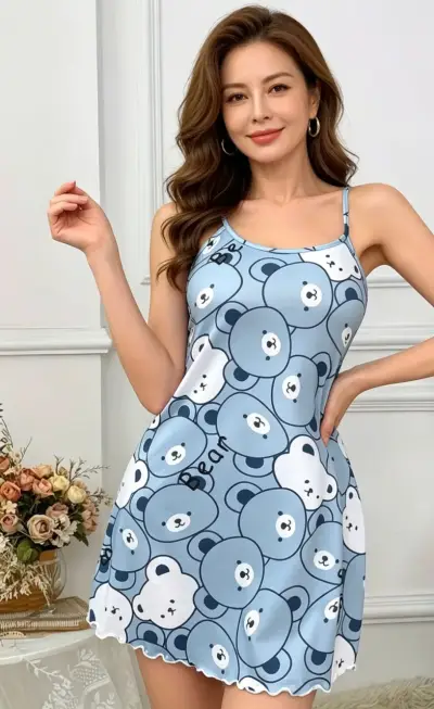 Camisón azul con diseño de osos talla XL - miniatura 3