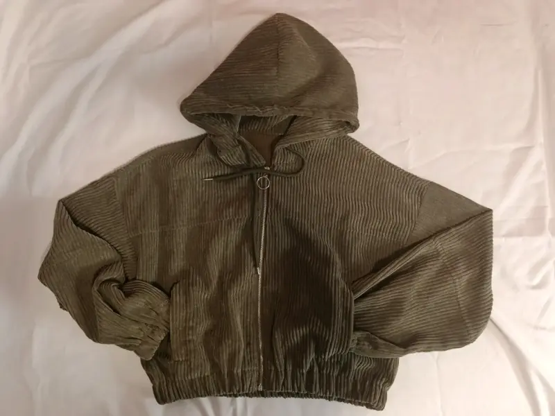 Chaqueta de cotelé con capucha - 1