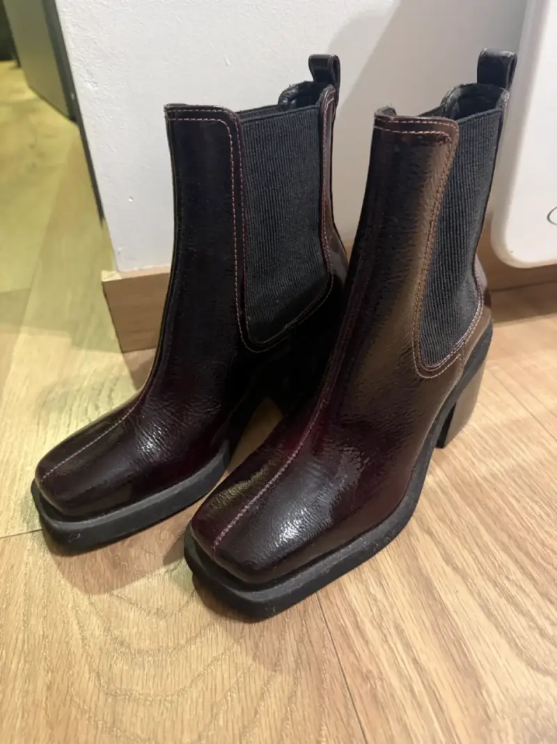 Botines burdeo cuero Gacel 36 - 1