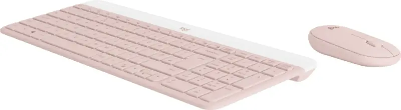 Teclado y mouse USB rosa Logitech - 2