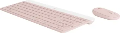 Teclado y mouse USB rosa Logitech - miniatura 2