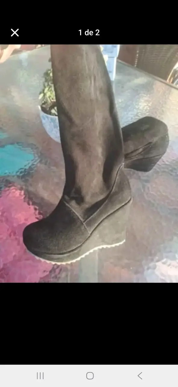 Botas negras con taco alto - 2