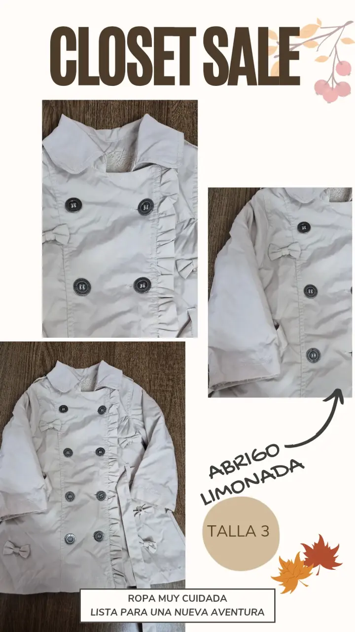 Abrigo Limonada Talla 3