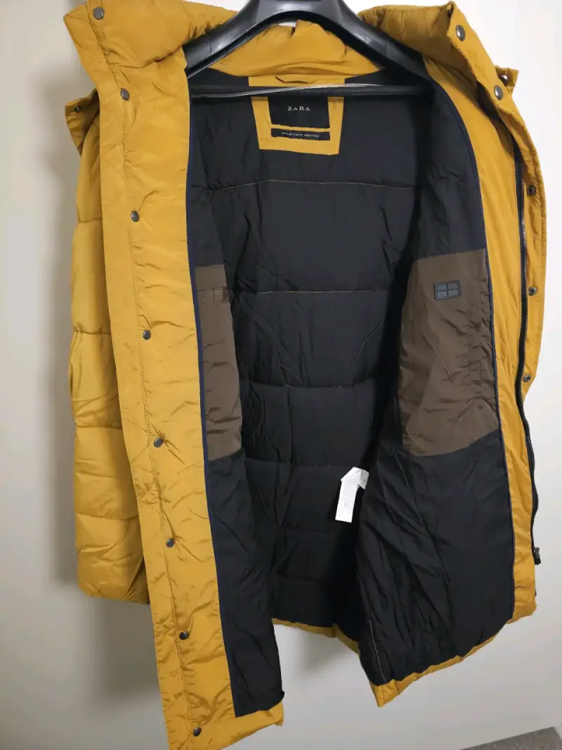 Chaqueta acolchada 3/4 Zara Hombre Mostaza Oro - 4