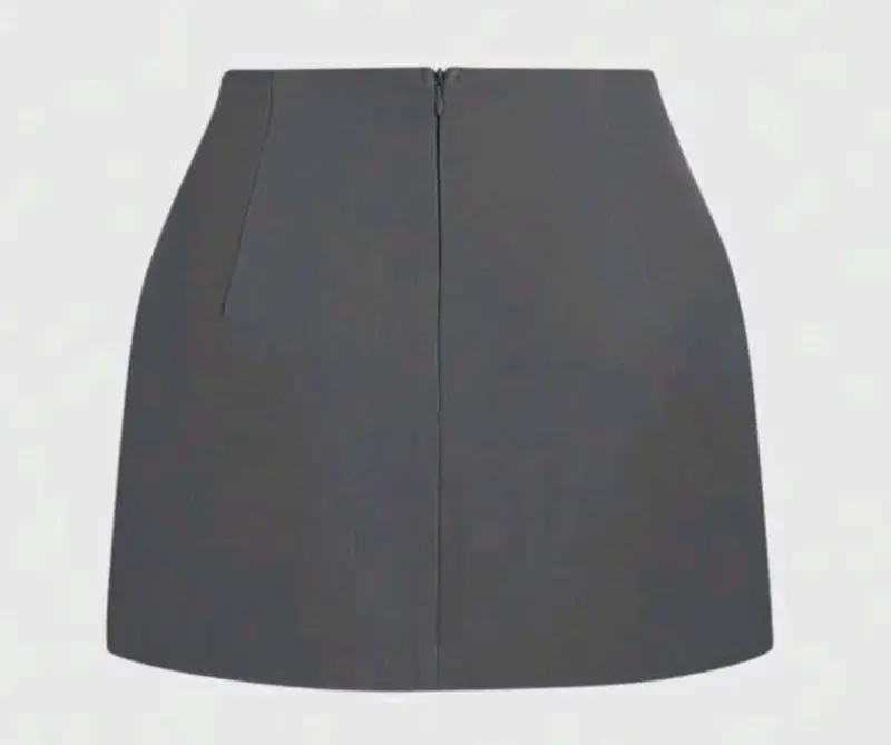 Falda corta gris moderna - 2