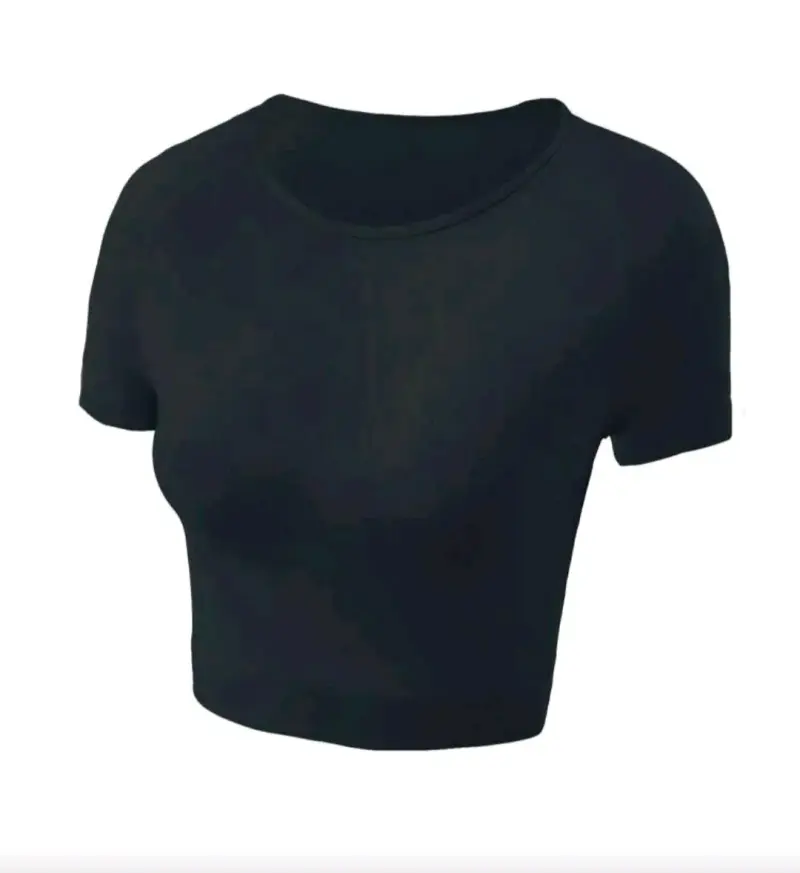 Pack de poleras, negra, rosa y gris básica mujer - 1