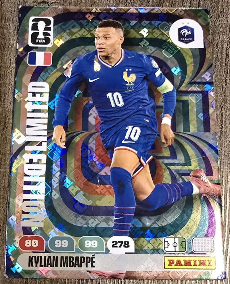 Tarjeta coleccionable Kylian Mbappé