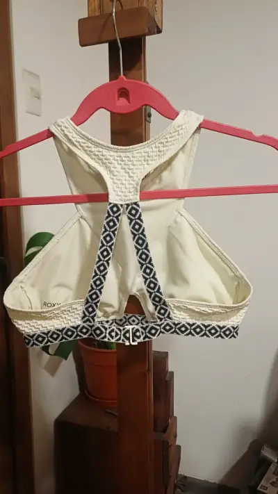 Top deportivo blanco de mujer Roxy - miniatura 3
