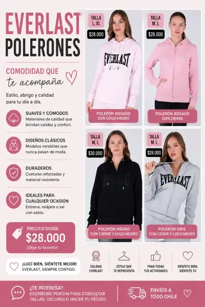 Polerón Everlast con logo - miniatura 1
