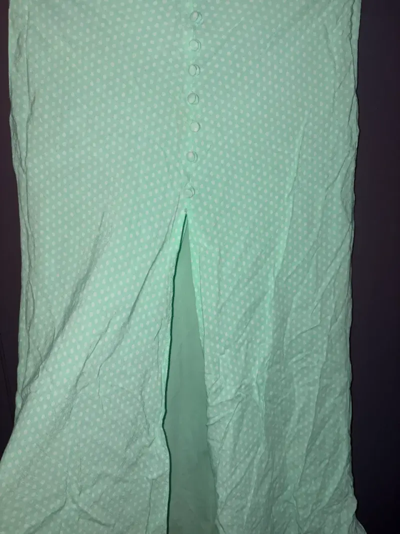 Falda larga verde menta - 4