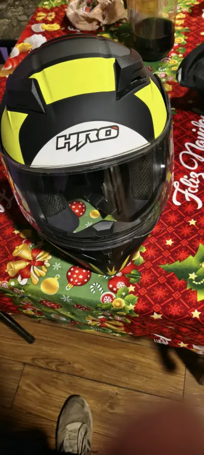 Casco moto HRO negro y amarillo - miniatura 1