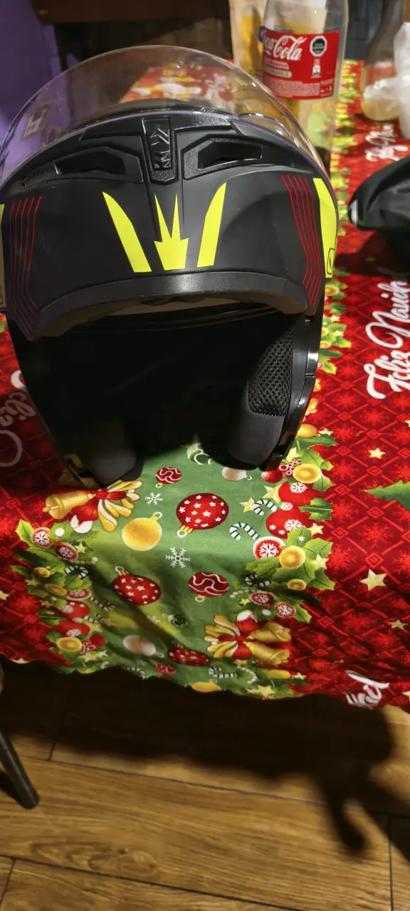 Casco moto HRO negro y amarillo - 2