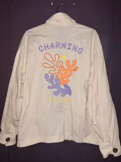 Chaqueta beige Bershka - miniatura 2