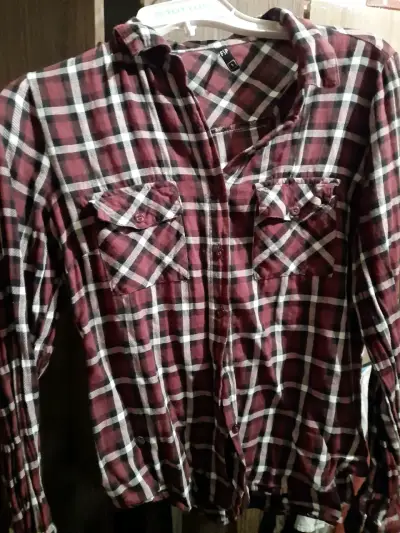 Camisa a cuadros marrón - miniatura 1