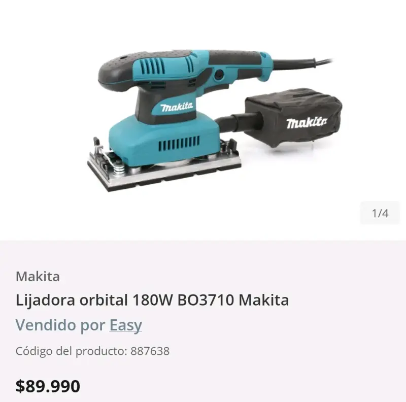 Lijadora de acabado Makita BO3710 - 4