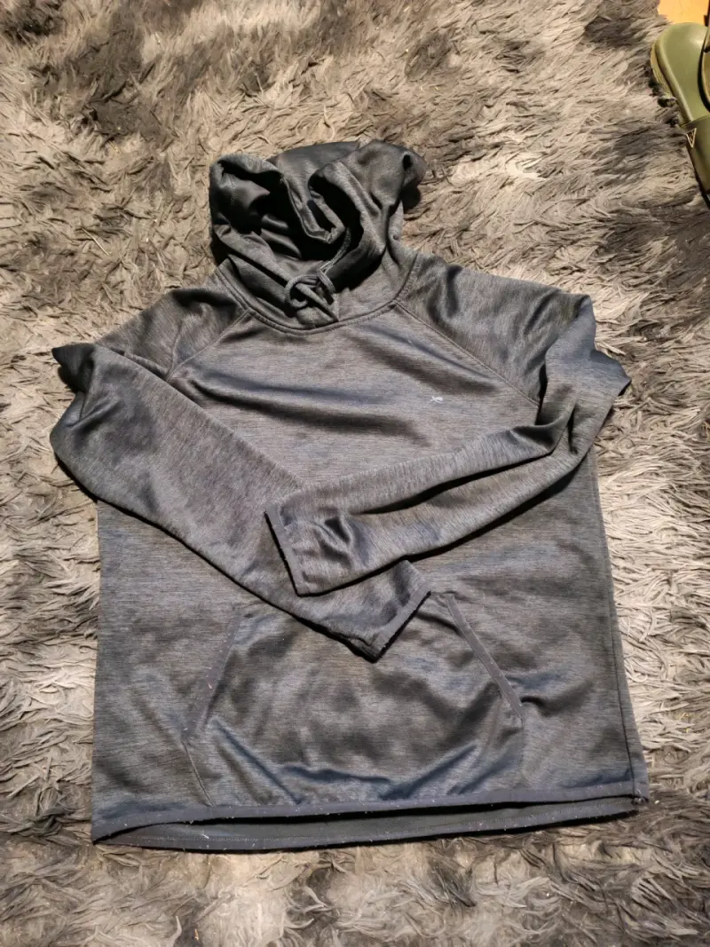 Polerón gris con capucha