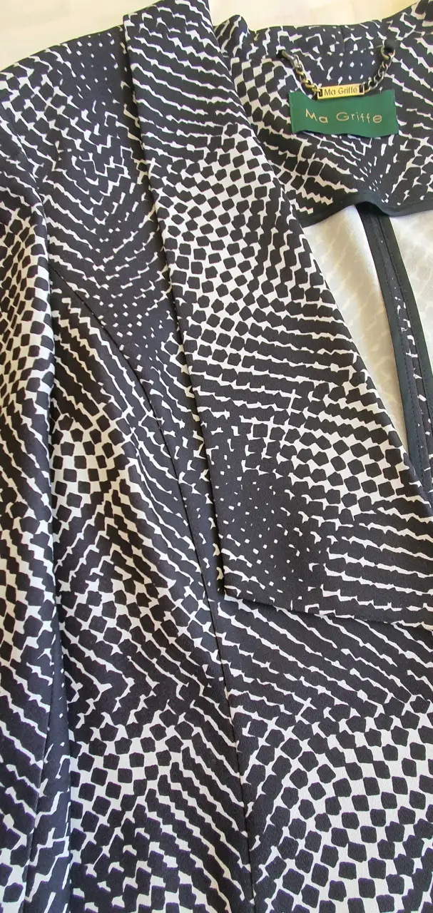 Blazer estampado blanco y negro - 1