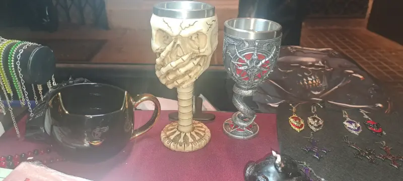 Copa calavera decorativa