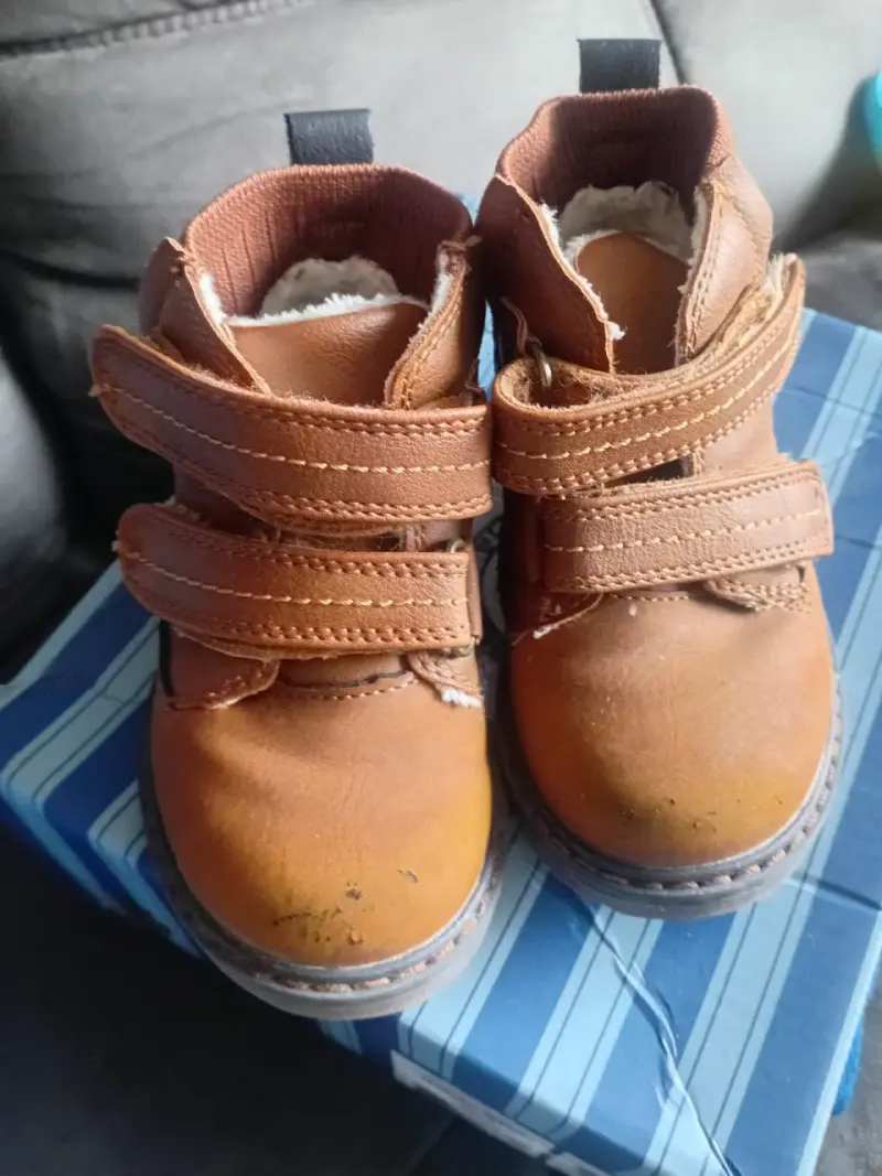 Botines de cuero marrón para niños - 5