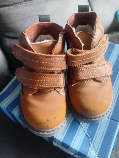Botines de cuero marrón para niños - miniatura 5