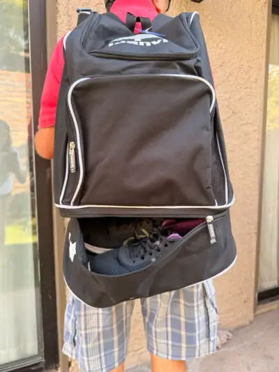 Mochila Deportiva Luanvi Negra con Compartimento - miniatura 3