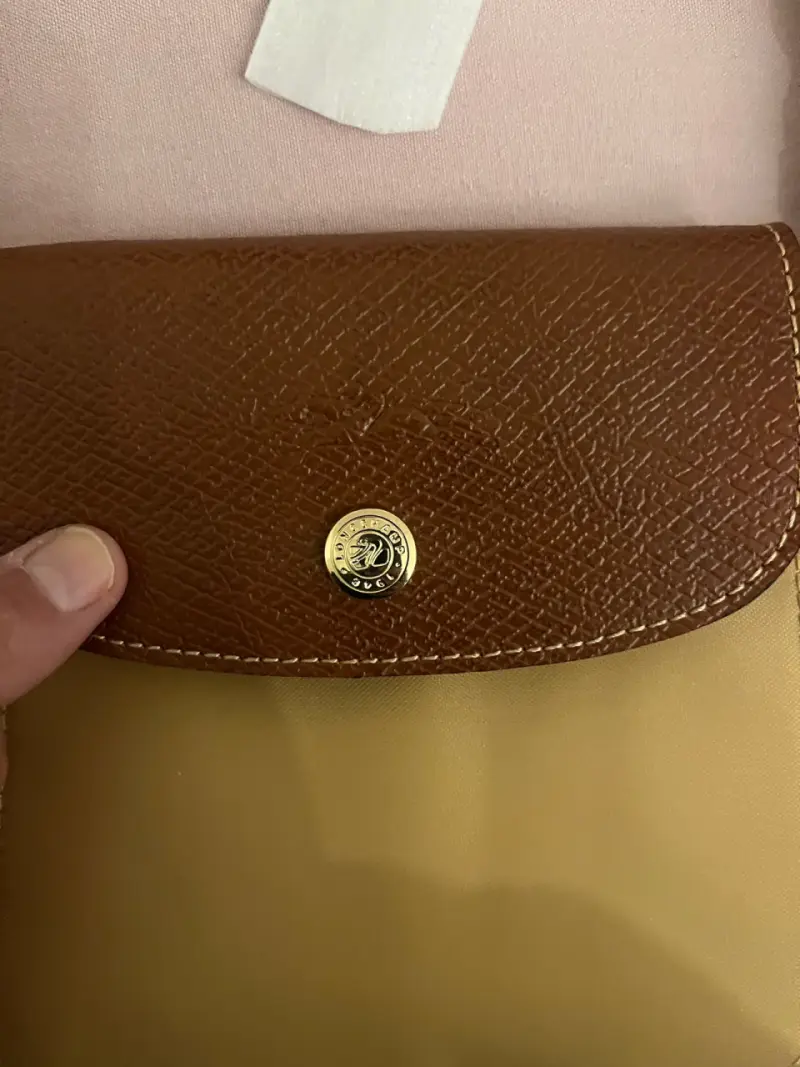 Cartera beige réplica Longchamp talla L - 3