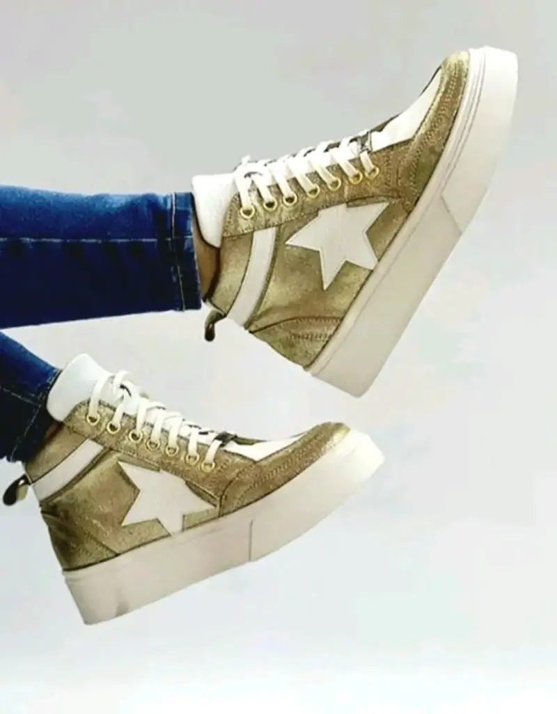 Zapatillas Exotica altas doradas con estrella