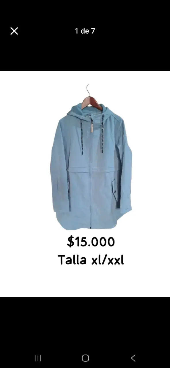 Chaqueta polar azul con cierre amarillo - 2