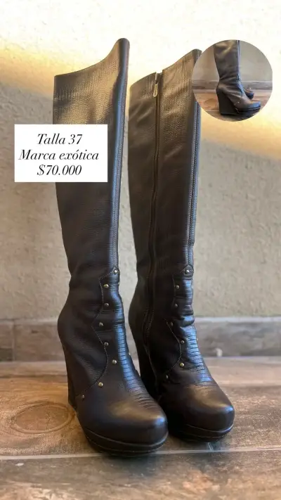 Botas negras marca exótica - miniatura 1