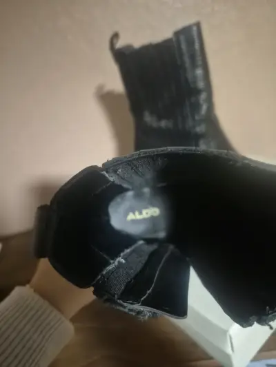 Botines negros de cuero sintético - miniatura 3
