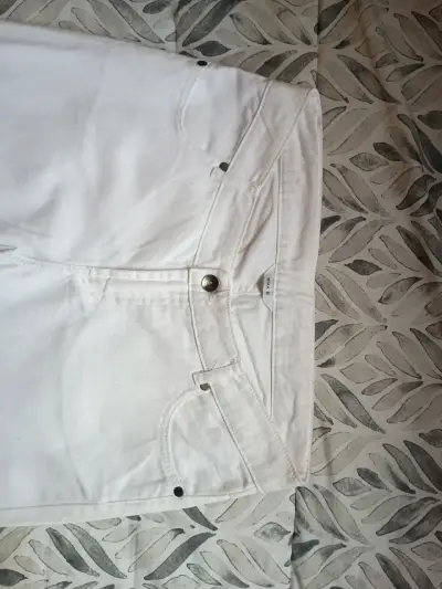 Jeans blanco mujer - miniatura 2