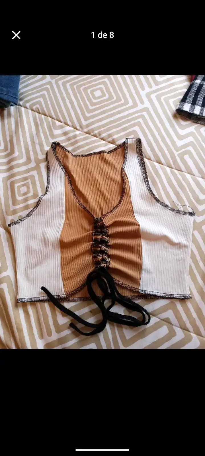 Crop top tricolor ajustable - 1