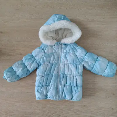 Parka celeste con capucha talla 4 - miniatura 1