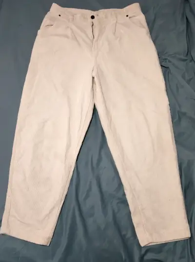 Pantalón blanco de pana - miniatura 1