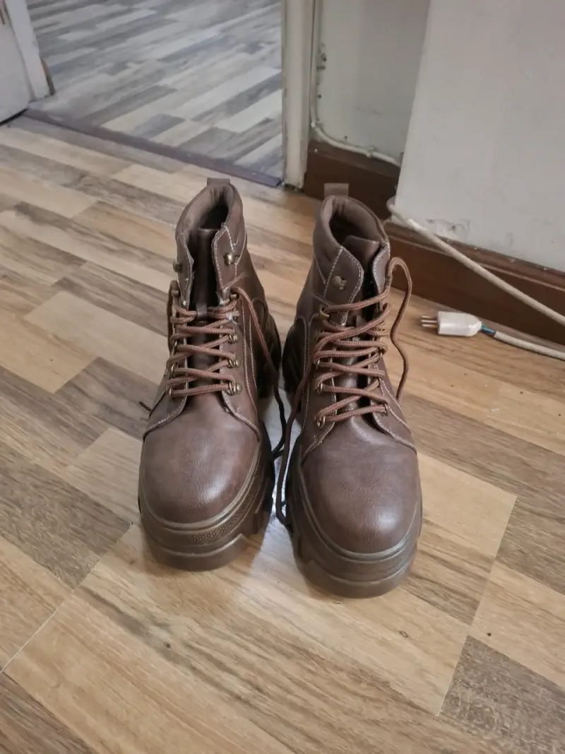 Botas de cuero marrón - 1