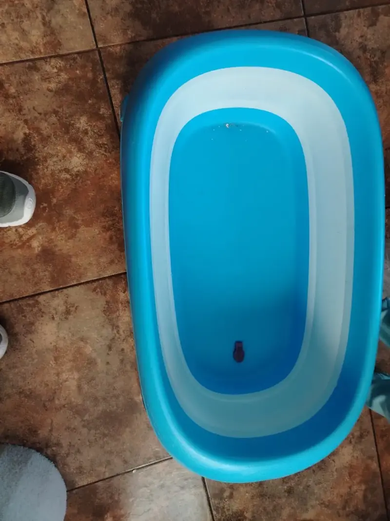 Tina de baño azul para bebé - 3