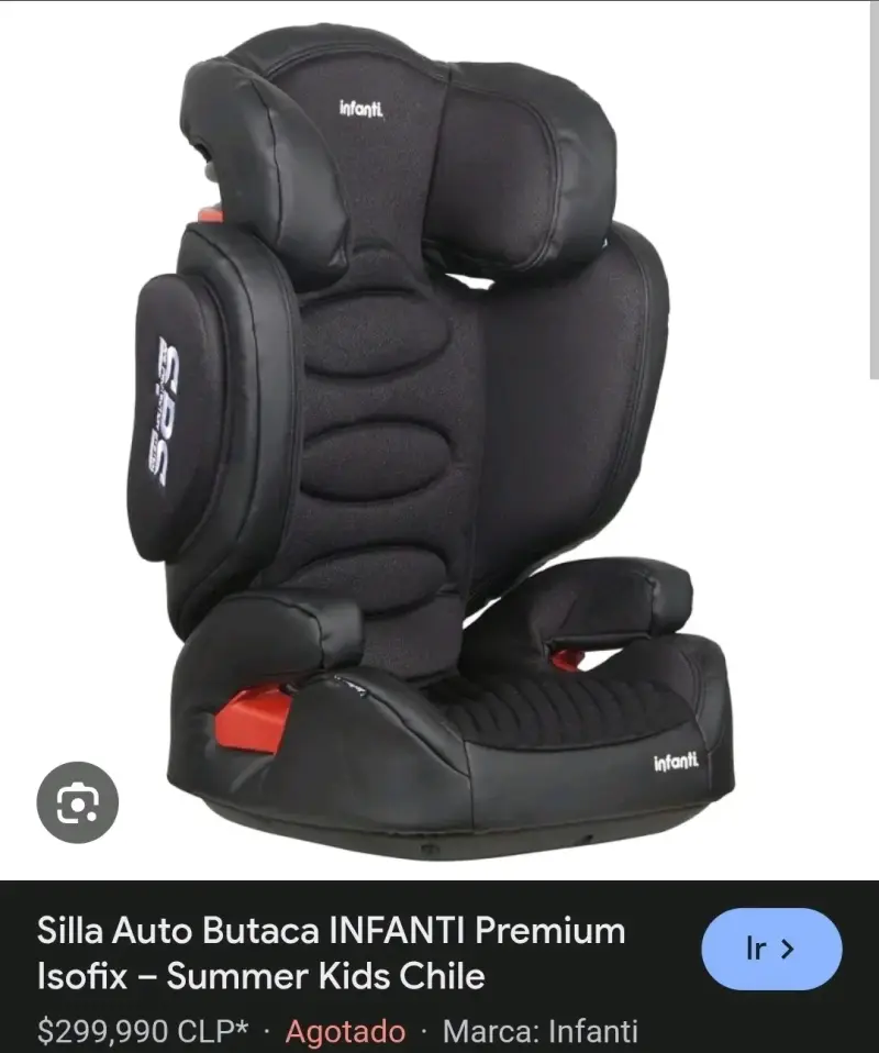 Silla auto Infanti Isofix negra