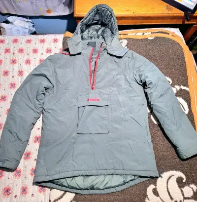 Parka impermeable verde unisex marca diadora - miniatura 2