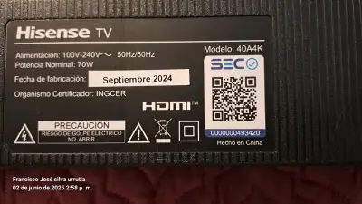 Televisor Hisense 40 pulgadas nuevo - miniatura 5