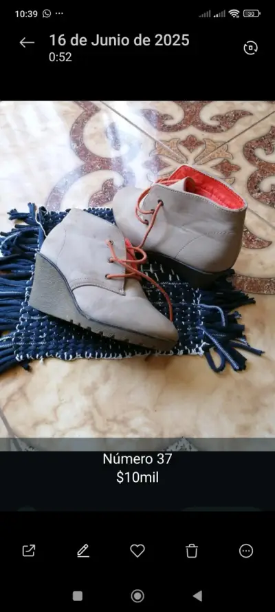 Botines gris con tacón - miniatura 2