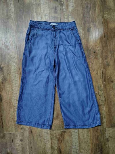Pantalones culottes de mezclilla azules - miniatura 1